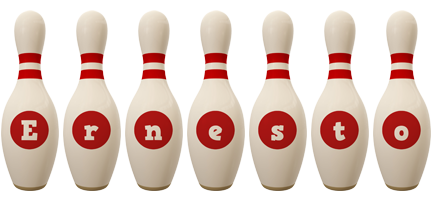 Ernesto bowling-pin logo