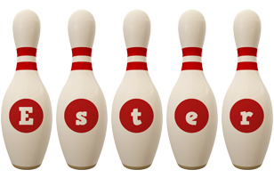 Ester bowling-pin logo
