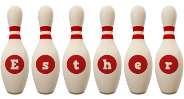 Esther bowling-pin logo
