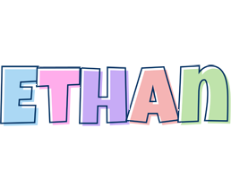 ethan logo name pastel style textgiraffe