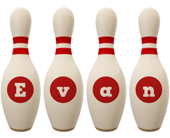 Evan bowling-pin logo