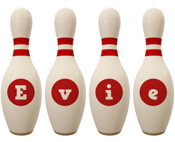 Evie bowling-pin logo