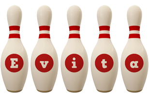 Evita bowling-pin logo