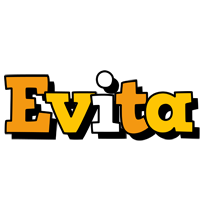 Evita cartoon logo