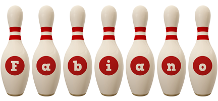 Fabiano bowling-pin logo