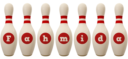 Fahmida bowling-pin logo