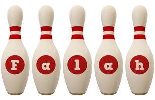 Falah bowling-pin logo
