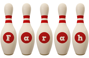 Farah bowling-pin logo