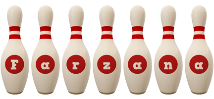 Farzana bowling-pin logo