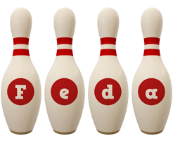 Feda bowling-pin logo