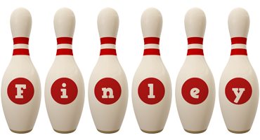 Finley bowling-pin logo