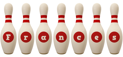 Frances bowling-pin logo
