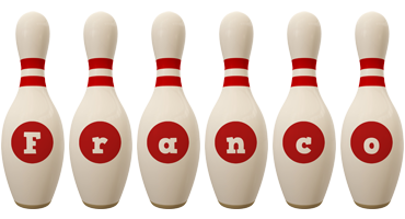 Franco bowling-pin logo