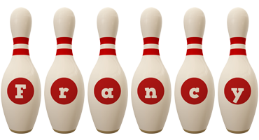 Francy bowling-pin logo