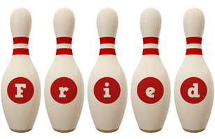 Fried bowling-pin logo