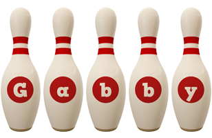 Gabby bowling-pin logo