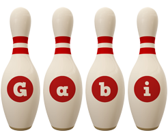 Gabi bowling-pin logo