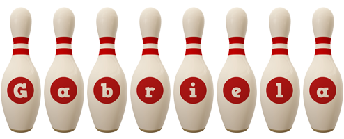 Gabriela bowling-pin logo