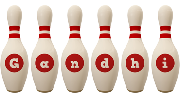 Gandhi bowling-pin logo