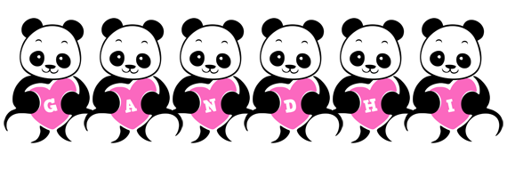 Gandhi love-panda logo
