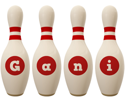 Gani bowling-pin logo