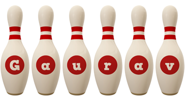 Gaurav bowling-pin logo