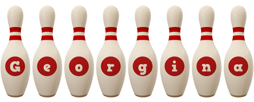 Georgina bowling-pin logo