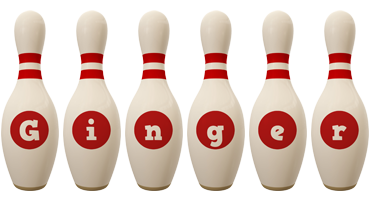 Ginger bowling-pin logo