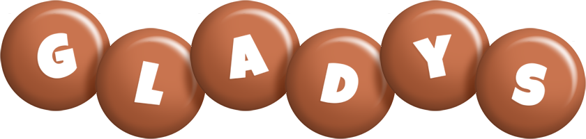 Gladys candy-brown logo