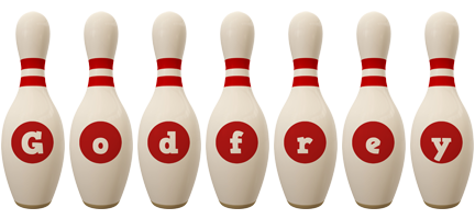 Godfrey bowling-pin logo
