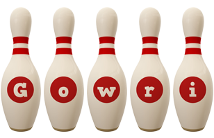 Gowri bowling-pin logo