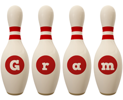 Gram bowling-pin logo