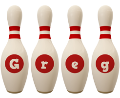 Greg bowling-pin logo