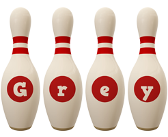 Grey bowling-pin logo