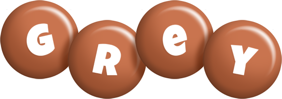 Grey candy-brown logo
