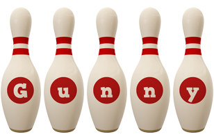 Gunny bowling-pin logo