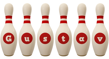 Gustav bowling-pin logo