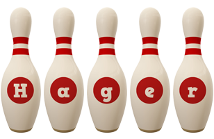 Hager bowling-pin logo