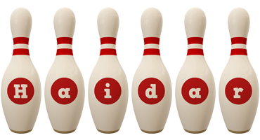 Haidar bowling-pin logo