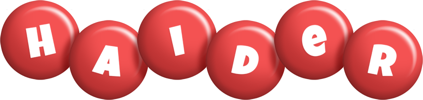 Haider candy-red logo
