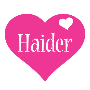 Haider love-heart logo
