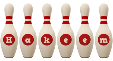 Hakeem bowling-pin logo