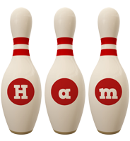 Ham bowling-pin logo