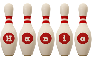 Hania bowling-pin logo