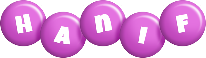 Hanif candy-purple logo