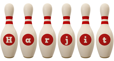 Harjit bowling-pin logo