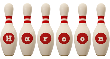 Haroon bowling-pin logo