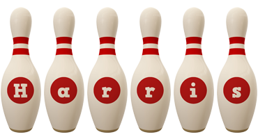 Harris bowling-pin logo