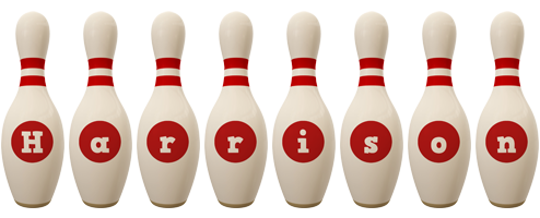 Harrison bowling-pin logo