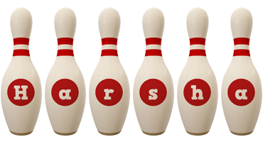 Harsha bowling-pin logo